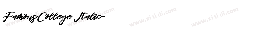 FamousCollege Italic字体转换